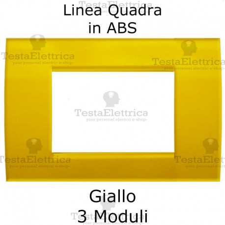 Placca Giallo compatibile serie Bticino Living Light