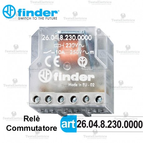 Relè commutatore ad impulsi Finder 10A