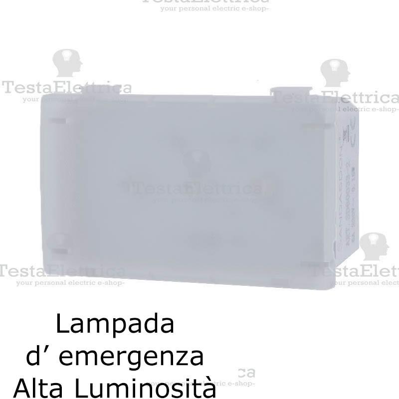 Lampada emergenza da incasso per scatola cassetta 503 con placca bianca 