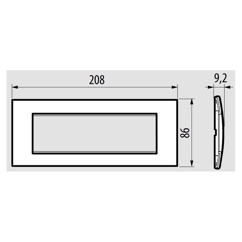 Placca in metallo compatibile Bticino LIVING - Argento Ossidato