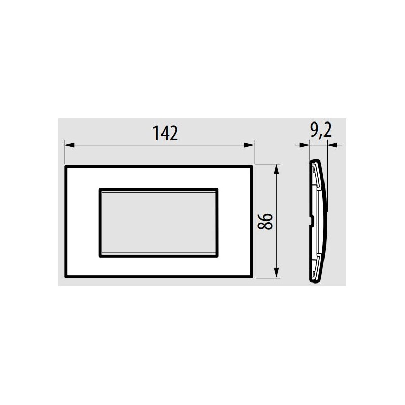 BES-26964 - POSTA 1KG - beselettronica - Placca Interruttore 4 Posti  Compatibile Matix Copripresa Silver Zigrato C4804SLV