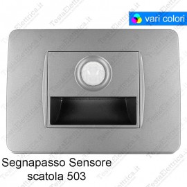 Segnapassi LED con SENSORE cornice Grigia design Matix