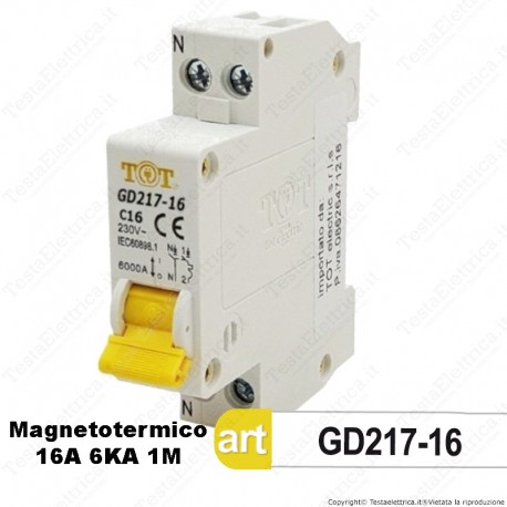 BTICINO - INTERRUTTORE MAGNETOTERMICO 16A 220V