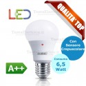 Lampada a led con sensore di luce goccia 6,5 watt attacco grande gbc