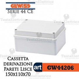 Electraline 60555 Cassetta di Derivazione da Parete, Misura 150x110 mm,  IP55, Grigio