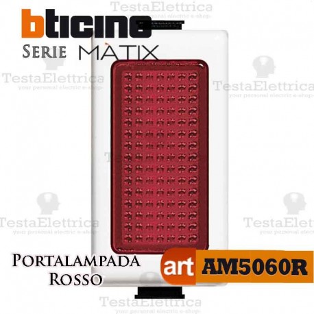 Portalampada Rosso Illuminabile Bticino Matix