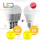 Promo 3 Pz. e14 7 watt + 1 Pz. e27 8w OMAGGIO