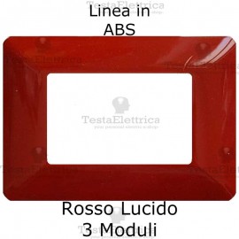Placca in ABS Rosso Lucido compatibile con serie Bticino Matix