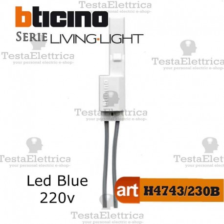 spia a led lampada Compatibile H4743/230B Bticino axolute colore blu