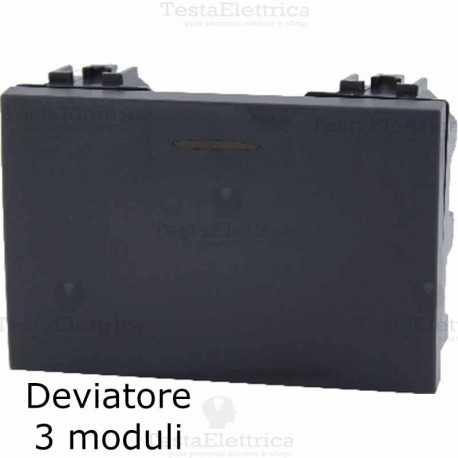 Deviatore 3 moduli compatibile Bticino LivingLight